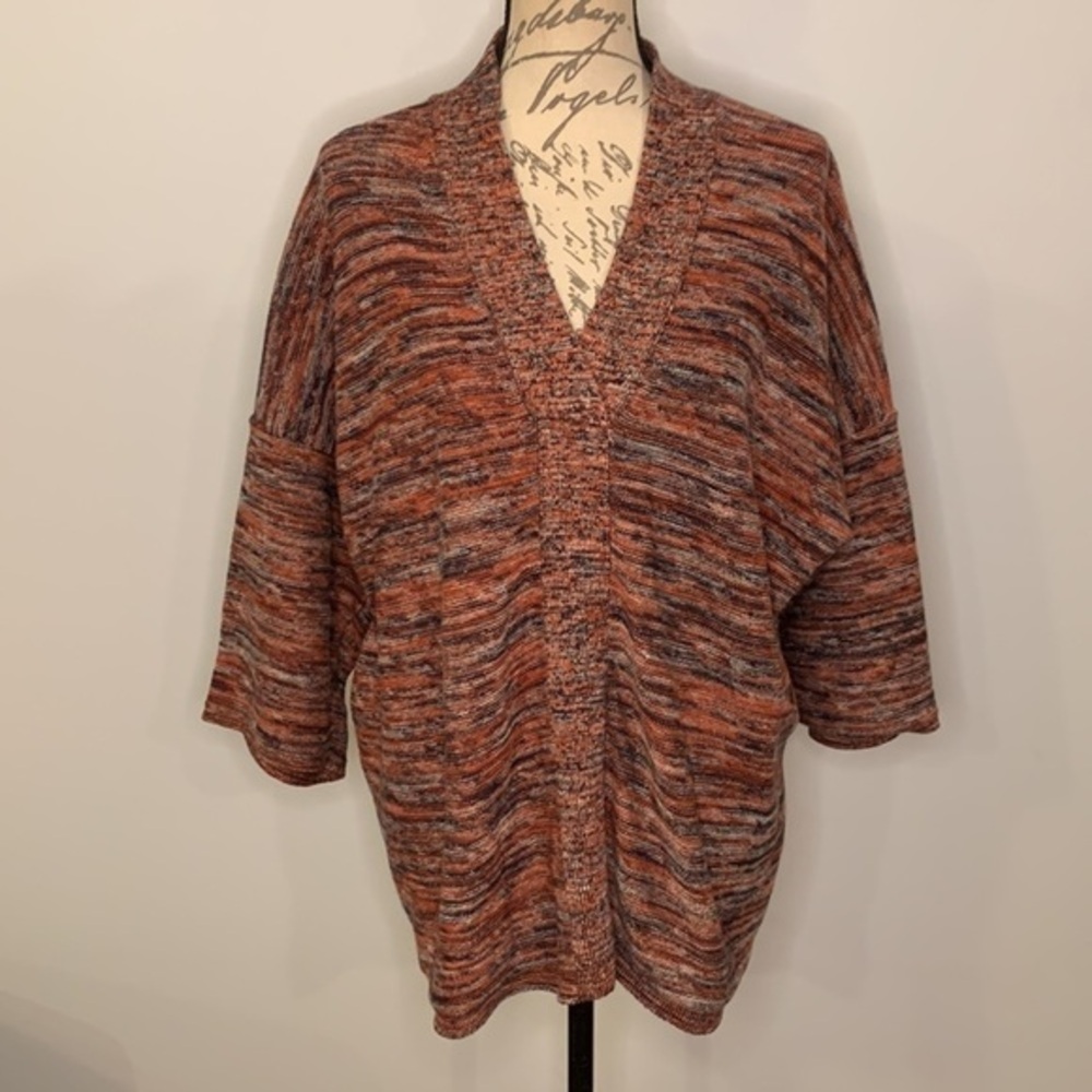 J. Jill PureJill Campari space dye oversized sweater L